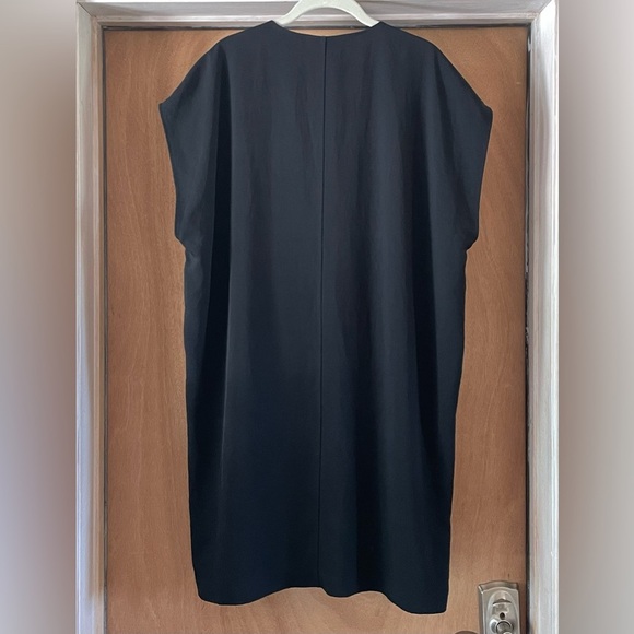 Everlane Japanese GoWeave Sleeveless Cocoon Dress Black V-Neck Size 14 (large) - Picture 6 of 8